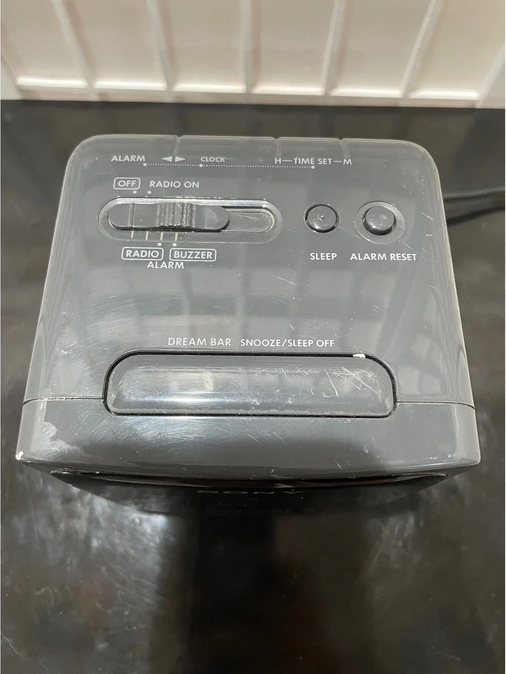 Vintage Black SONY ICF-C120 Dream Machine Alarm Clock - Tested Working